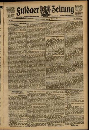 Ausgabe vom Dienstag, den 22. Oktober 1907.