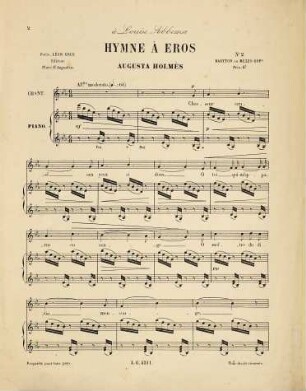 Hymne à Eros, 2. Baryton ou Mezzo-Soprano