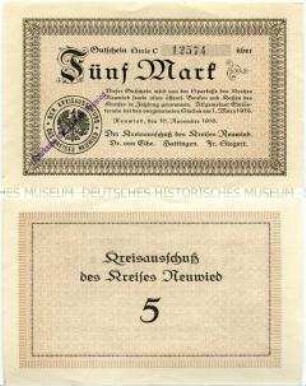 Kreis Neuwied, 5 Mark