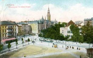 Leipzig: Fleischerplatz mit Altem Theater