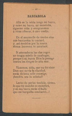 Barcarola