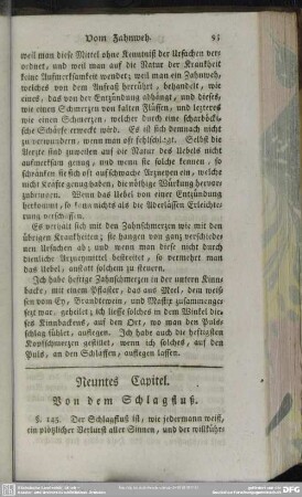Neuntes Capitel. Von dem Schlagfluß