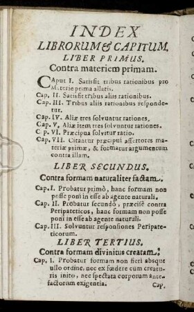 Index Librorum & Capitum.