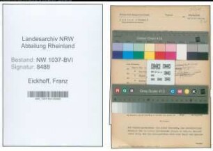Entnazifizierung Franz Eickhoff , geb. 19.05.1913 (Schlosser)