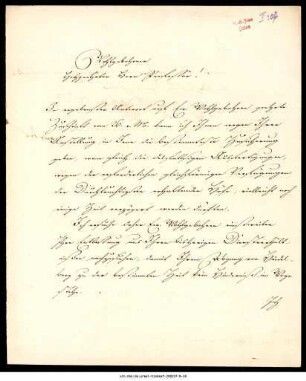 Brief von C. G. Voigt an