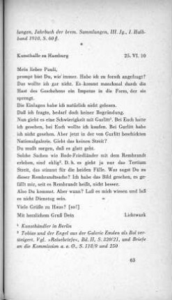 Kunsthalle zu Hamburg 25. VI. 10