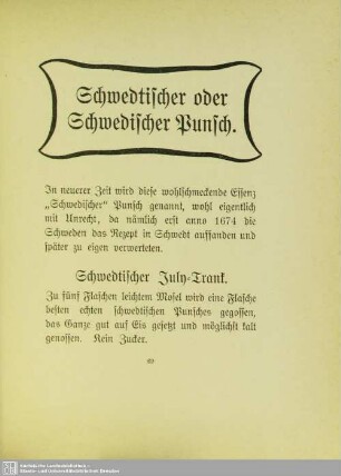 Schwedtischer oder Schwedischer Punsch