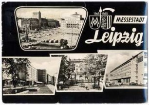 Messestadt Leipzig: 1165 - 1965; 1. Karl-Marx-Platz; 2. Georgi-Ring; 3. Alte Handelsbörse; 4. Hauptpost