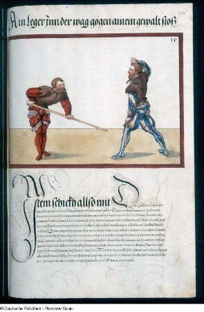 Ain leger inn der wag gögen ainem gewalt stoß, Blatt 190r