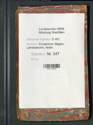 Dekretenprotokolle der evangelischen Kanzlei des Fürstentums Nassau-Siegen