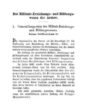 1. General-Inspection des Militair-Erziehungs- und Bildungswesens