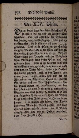 Der XCVI. Psalm.