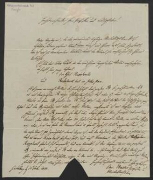 Brief an Jacob Grimm und Wilhelm Grimm : 13.02.1833-24.05.1838
