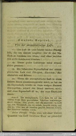 Zweites Kapitel. Von der atmosphärischen Luft