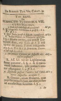 Tit. XXVI. De Suspectis Tutoribus Vel Curatoribus