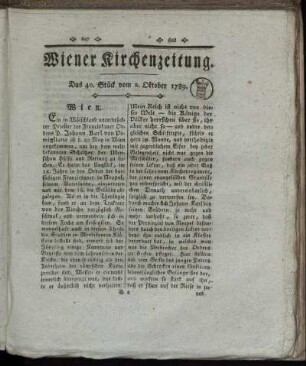 Das 40. Stück vom 2. Oktober 1789.