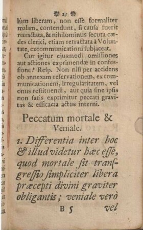 Peccatum mortale & Veniale.