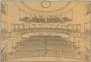 Fischer, Theodor; Heilbronn; Stadt-Theater - Bestuhlungsplan