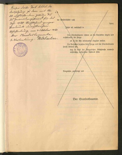 Standesamtsbuch der Stadt Aschaffenburg: Eheschließungen 252/1930 - 130/1931