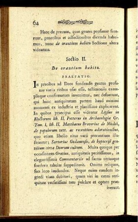 Sectio II. De orantium habitu.