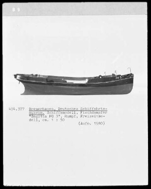 Fischdampfer "Sagitta PG 3", Rumpf, Freizeitmodell