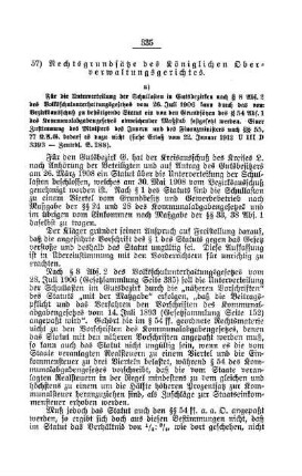Rechtsgrundsätze des Königlichen Oberverwaltungsgerichtes : [E. Öffentliches Volksschulwesen]