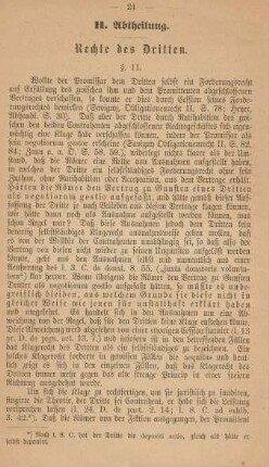 II. Abtheilung. Rechte des Dritten