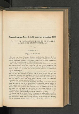 Begrooting van Nederl.-Indie voor het dienstjaar 1913.