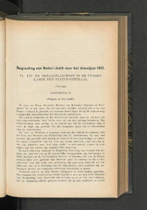 Begrooting van Nederl.-Indie voor het dienstjaar 1913.