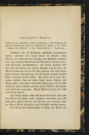 121-124 20. Kapitel, Flucht vor der drohenden zweiten Verhaftung - Verhaftung