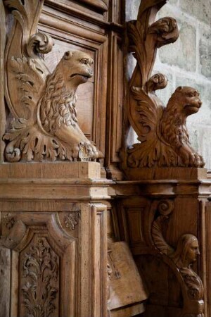 Frankreich. Limousin. Correze. Aubazine. Abtei Kirche. 12 Jahrhundert. Chorgestühl