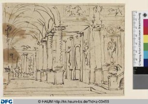 Treppenhalle. Prospekt. Halbentwurf rechts