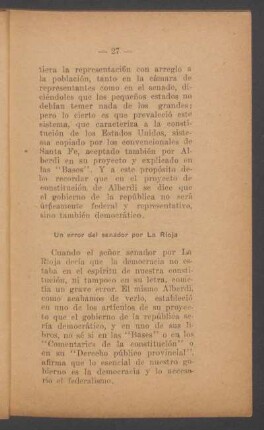 Un error del senador por La Rioja