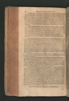 RESPOSIO DE CALUMNIIS.