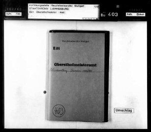 Inventar: Inventarverzeichnisse, Sturz-Protokoll 1817