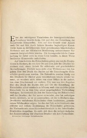 Die Strassburger Bücher-Illustration im XV. und im Anfange des XVI. Jahrhunderts