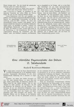 2: Eine vlämische Fayenceplatte des frühen 17. Jahrhunderts