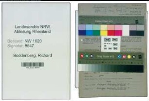 Entnazifizierung Richard Boddenberg , geb. 03.04.1892 (Gattersaeger)