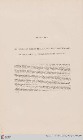 The Coronation Book of the anglo-saxon kings of England