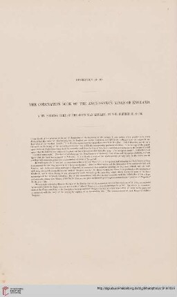The Coronation Book of the anglo-saxon kings of England