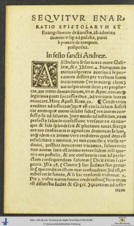 Enarratio Epistolarum Et Evangeliorum de Sanctis