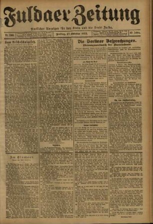 Ausgabe vom Freitag, den 27. Oktober 1922.