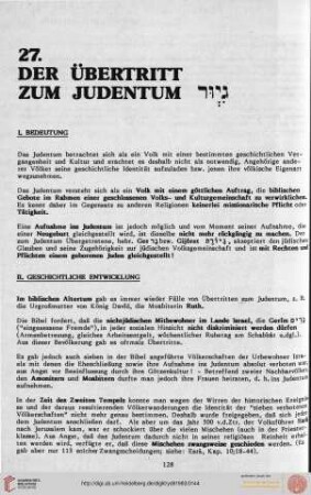 Der Übertritt zum Judentum
