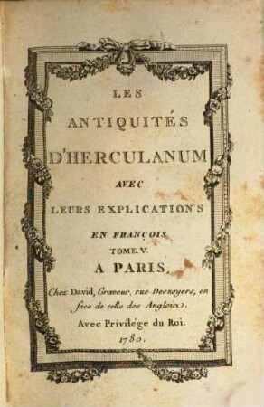 Les Antiquités D'Herculanum : Avec Leurs Explications En François, 5