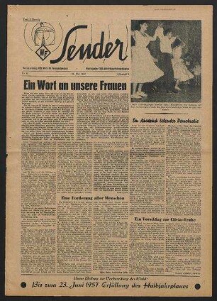 Betriebszeitung 'WF-Sender', Nr.17/1957 (10. Mai 1957)