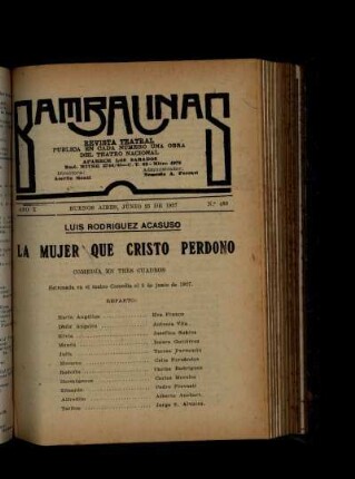 La mujer que Cristo perdonó : comedia en tres cuadros
