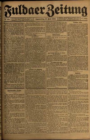 Ausgabe vom Donnerstag, den 10. Juni 1920.