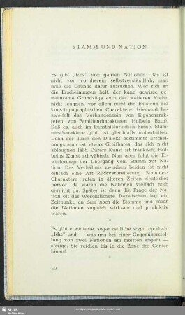 Stamm Und Nation