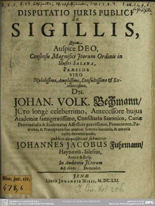 De sigillis