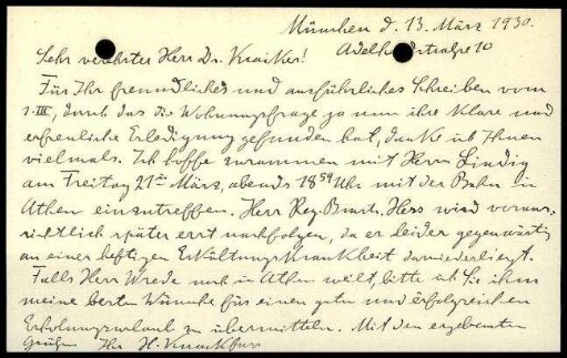 H. Knackfuß an W. Kraiker